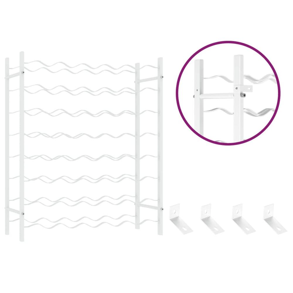 Wine Rack for 48 Bottles White Metal - vidaXL