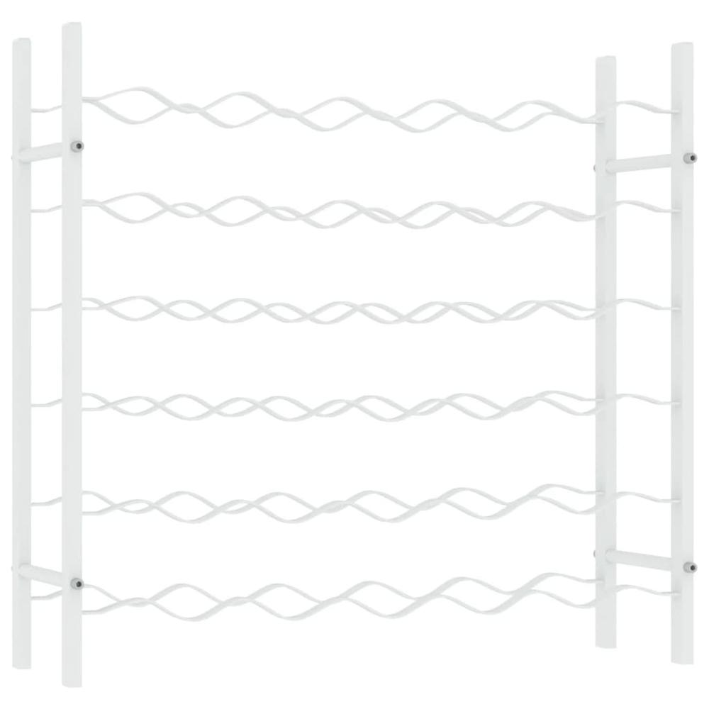 Wine Rack for 36 Bottles White Metal - vidaXL