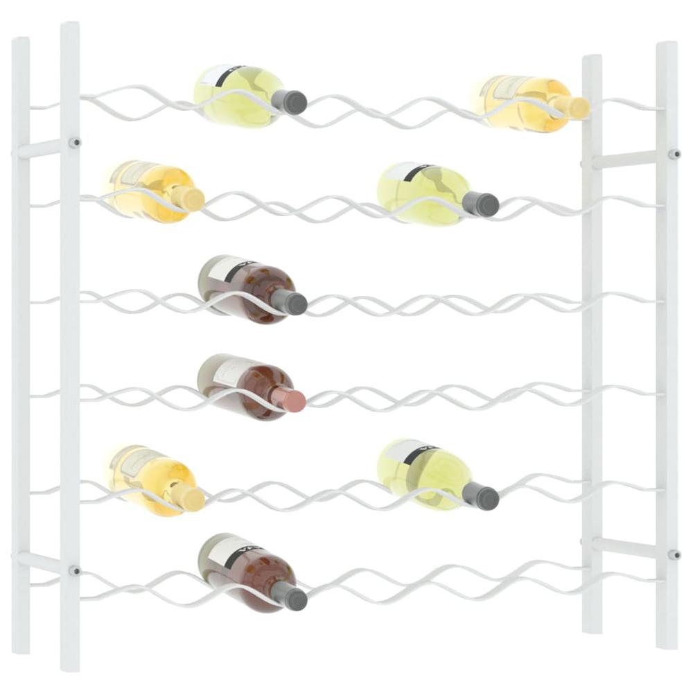 Wine Rack for 36 Bottles White Metal - vidaXL