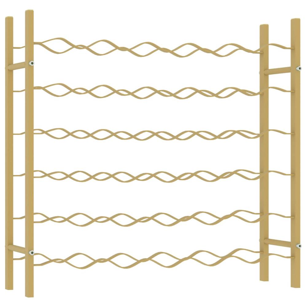 Wine Rack for 36 Bottles Gold Metal - vidaXL