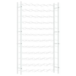 Wine Rack for 72 Bottles White Metal - vidaXL