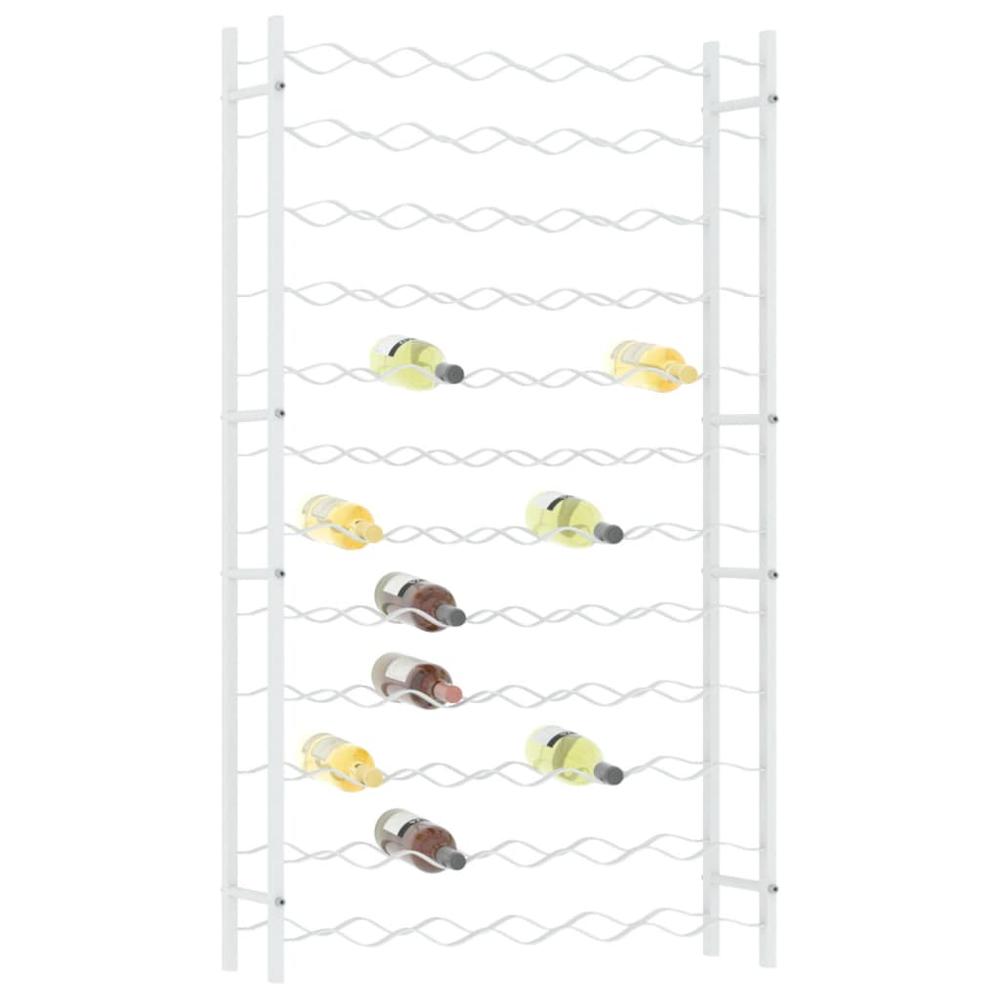 Wine Rack for 72 Bottles White Metal - vidaXL