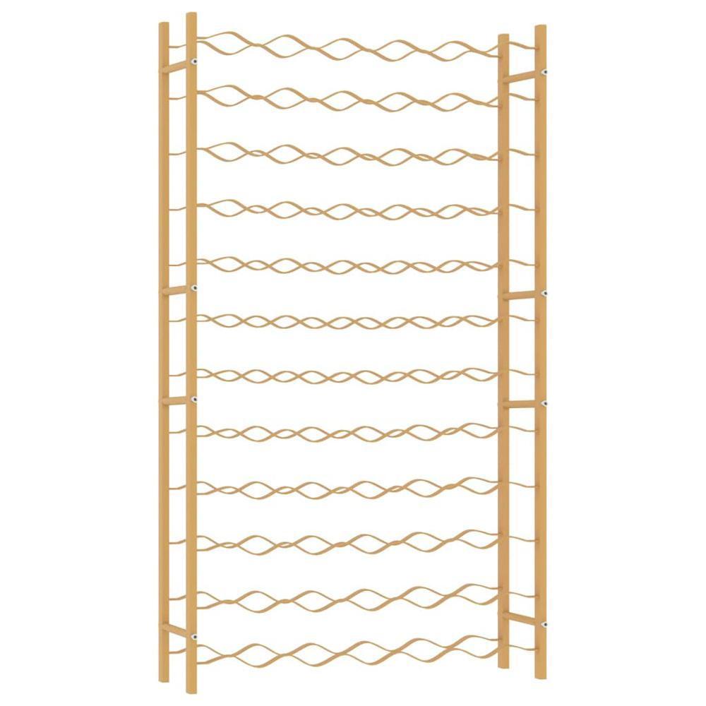 Wine Rack for 72 Bottles Gold Metal - vidaXL