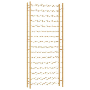 Wine Rack for 96 Bottles Gold Metal - vidaXL