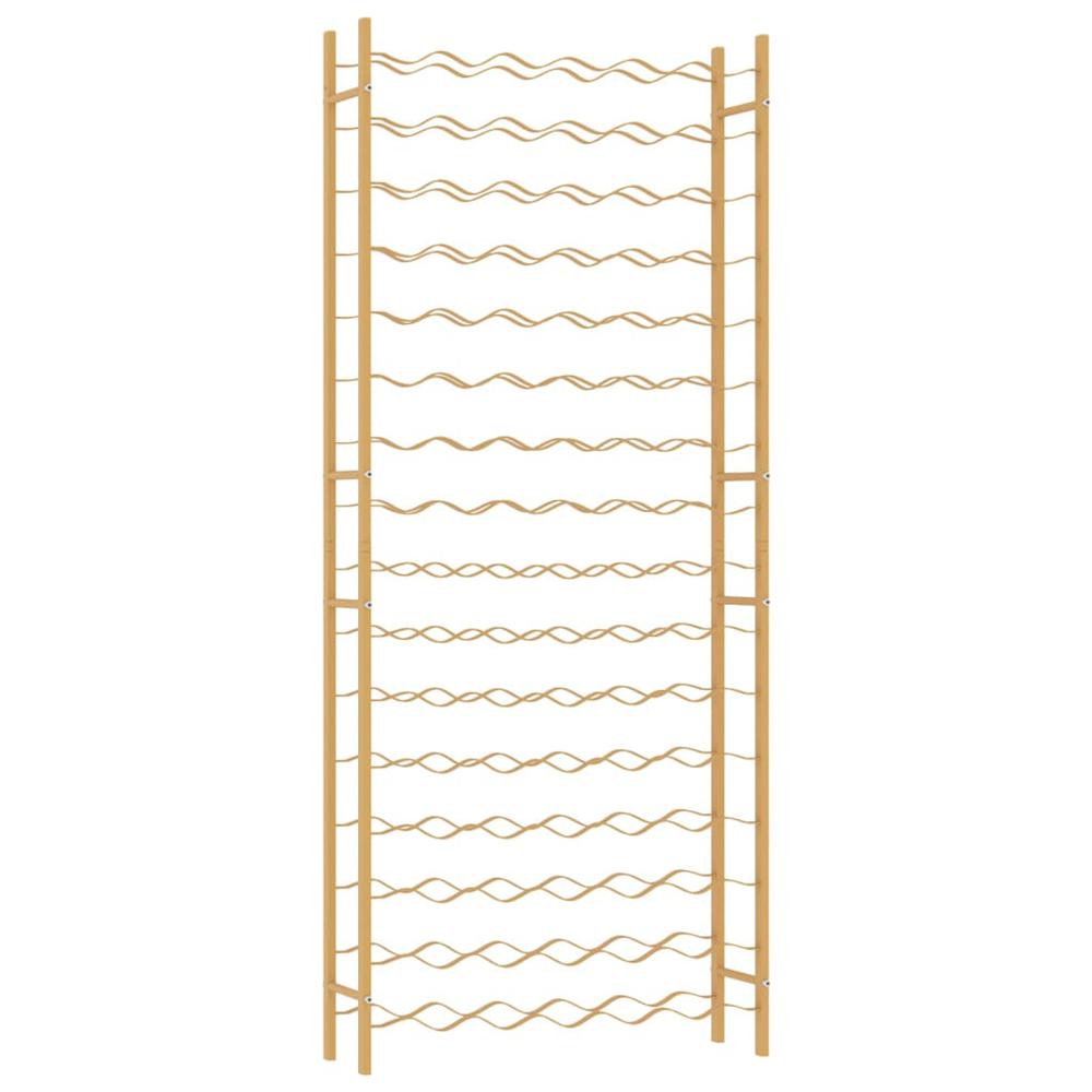 Wine Rack for 96 Bottles Gold Metal - vidaXL