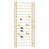 Wine Rack for 96 Bottles Gold Metal - vidaXL
