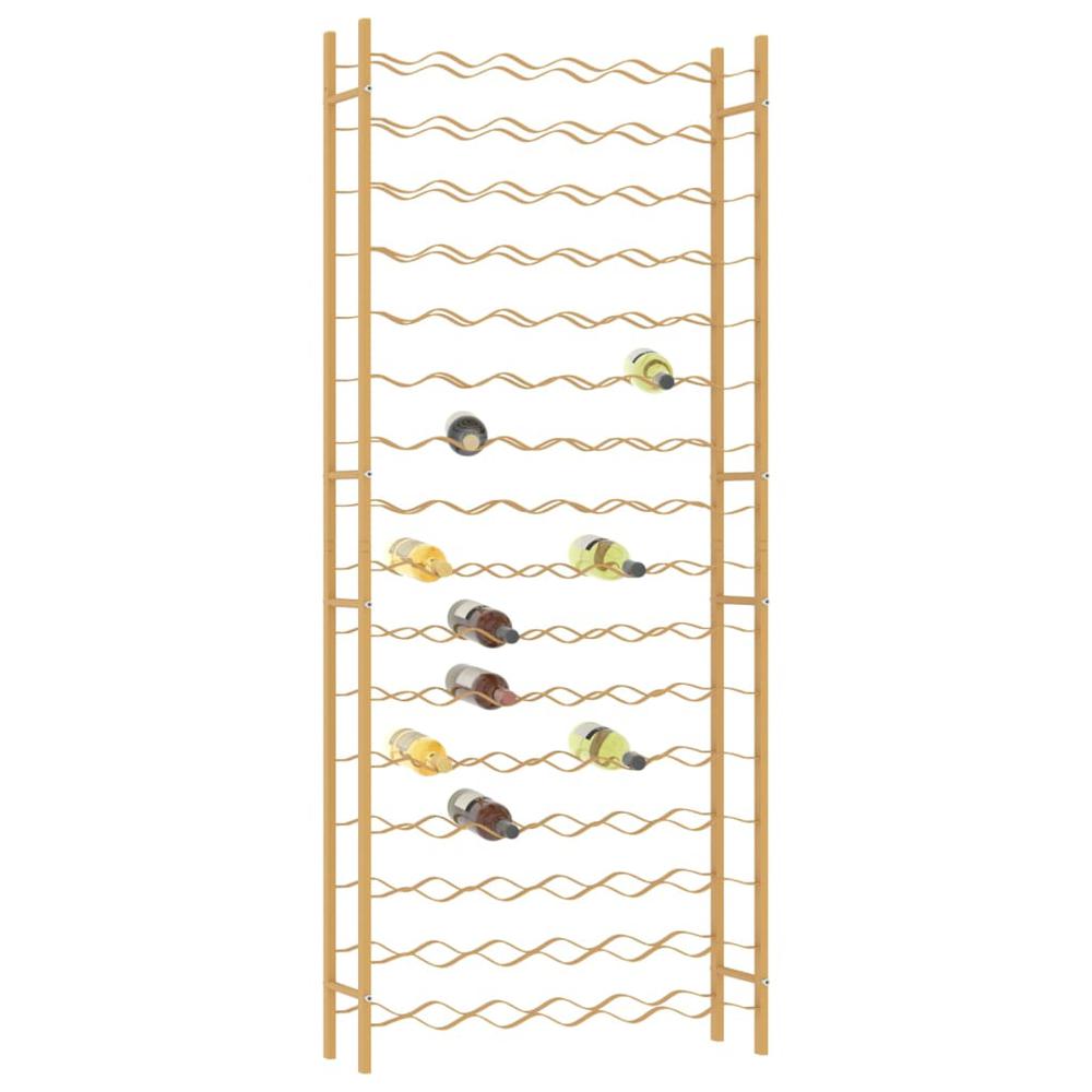 Wine Rack for 96 Bottles Gold Metal - vidaXL