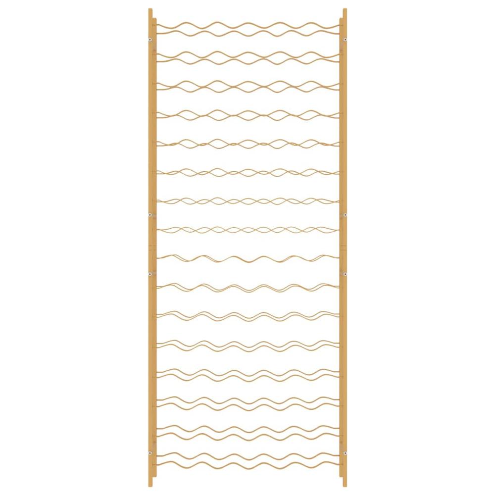 Wine Rack for 96 Bottles Gold Metal - vidaXL