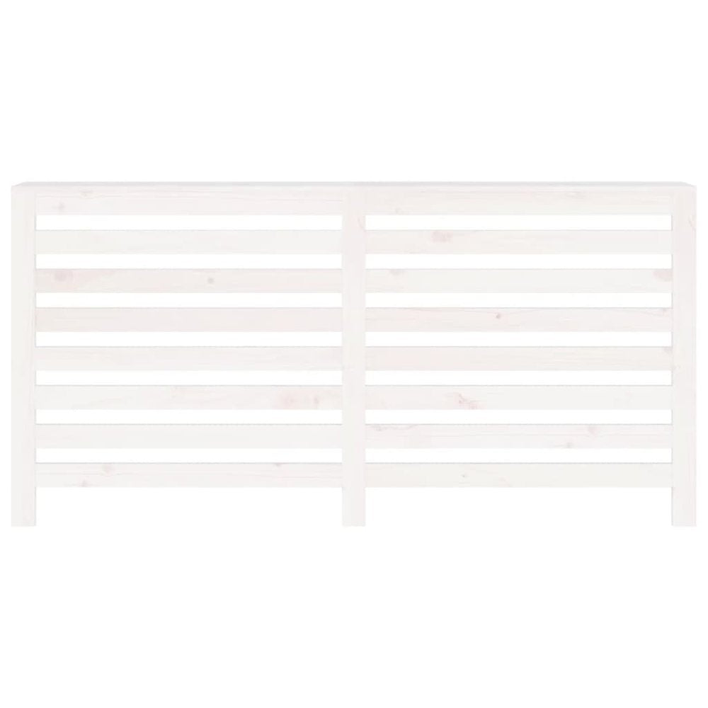 Radiator Cover White 66.5''x7.5''x33.1'' Solid Wood Pine - vidaXL