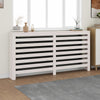 Radiator Cover White 66.5''x7.5''x33.1'' Solid Wood Pine - vidaXL