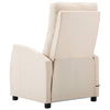 vidaXL Electric Massage Reclining Chair Cream Fabric