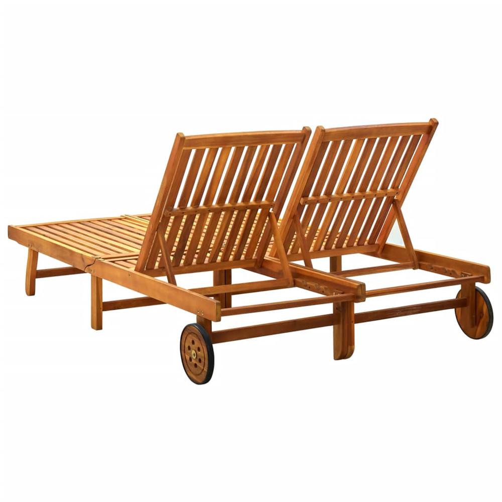 vidaXL 2-Person Sun Lounger Solid Acacia Wood, 311873