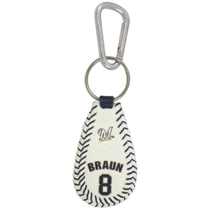 Milwaukee Brewers Keychain Classic Baseball Ryan Braun CO - GAMEWEAR
