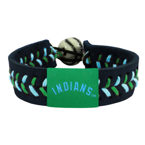 Cleveland Indians Bracelet Team Color Baseball Black CO - Gamewear