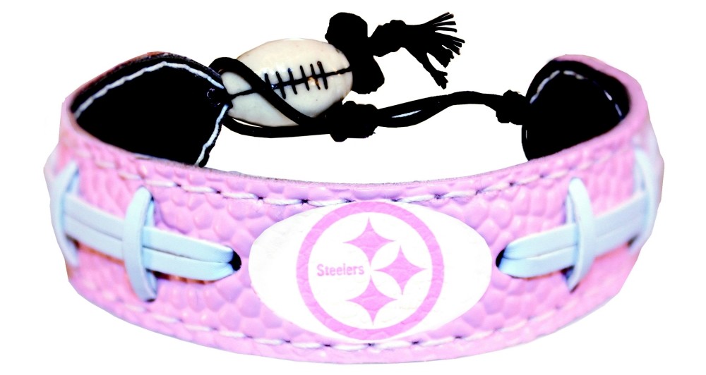 Pittsburgh Steelers Bracelet Pink Football CO - Gamewear