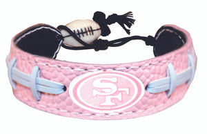 San Francisco 49ers Bracelet Pink Football CO - Gamewear