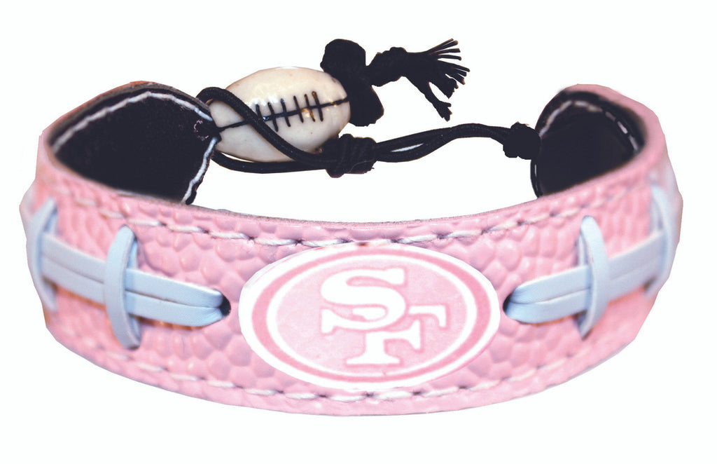 San Francisco 49ers Bracelet Pink Football CO - Gamewear