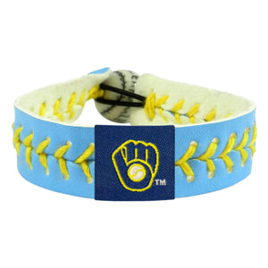 Milwaukee Brewers Bracelet Team Color Baseball Columbia Blue CO - Gamewear