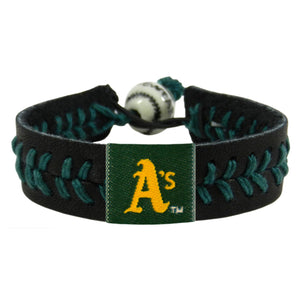 Oakland Athletics Bracelet Team Color Baseball Black CO - Gamewear