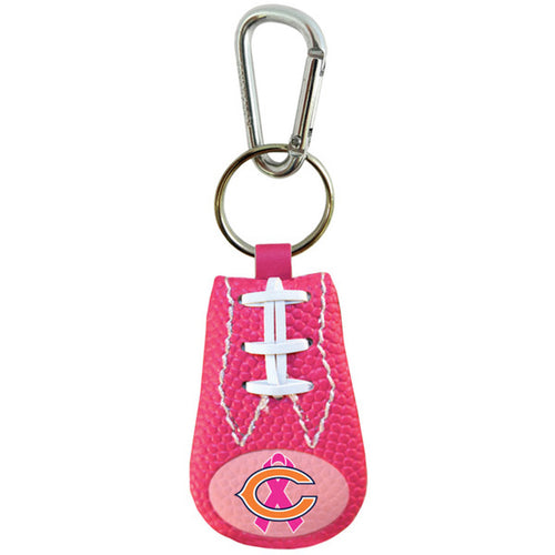 Chicago Bears Keychain Breast Cancer Awareness Ribbon Pink Football CO - GAMEWEAR