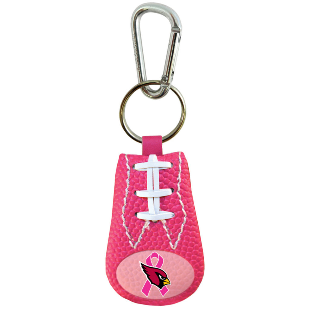 Arizona Cardinals Keychain Pink Football Breast Cancer Awareness Ribbon - GAMEWEAR