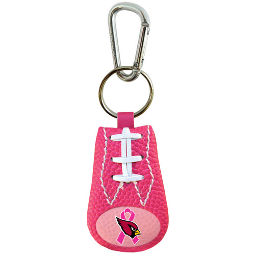 Arizona Cardinals Keychain Pink Football Breast Cancer Awareness Ribbon - GAMEWEAR