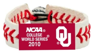 Oklahoma Sooners Bracelet Classic Baseball 2010 College World Series CO - Gamewear