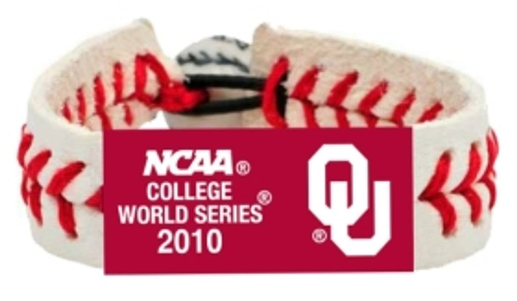 Oklahoma Sooners Bracelet Classic Baseball 2010 College World Series CO - Gamewear