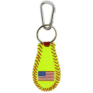 American Flag Keychain Classic Softball CO - GAMEWEAR