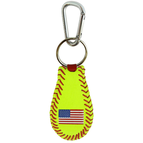American Flag Keychain Classic Softball CO - GAMEWEAR
