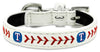Texas Rangers Pet Collar Classic Baseball Leather Size Toy CO - Gamewear