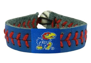 Kansas Jayhawks Team Color Baseball Bracelet - Gamewear