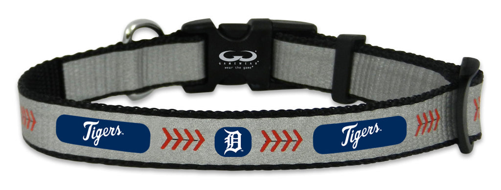 Detroit Tigers Pet Collar Reflective Baseball Size Small CO - Gamewear