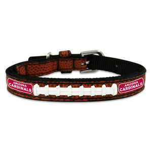 Arizona Cardinals Pet Collar Leather Classic Football Size Toy CO - GAMEWEAR