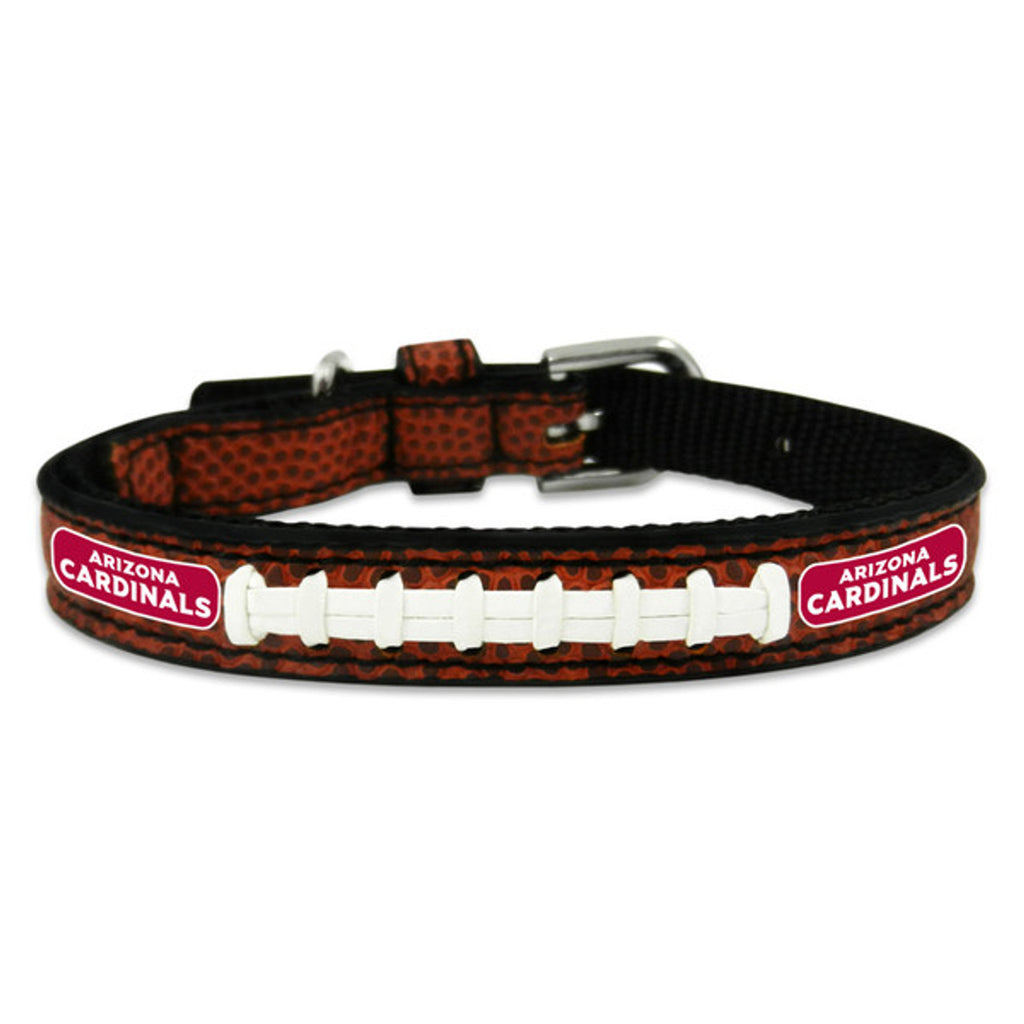 Arizona Cardinals Pet Collar Leather Classic Football Size Toy CO - GAMEWEAR