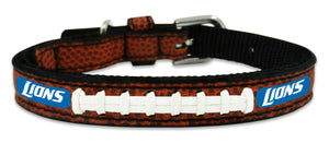 Detroit Lions Pet Collar Leather Classic Football Size Toy CO - Gamewear