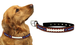 Houston Texans Pet Collar Leather Size Medium CO - Gamewear