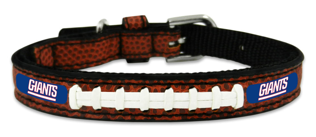 New York Giants Pet Collar Leather Classic Football Size Toy CO - Gamewear