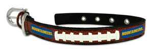 West Virginia Mountaineers Pet Collar Classic Football Leather Size Small CO - Gamewear