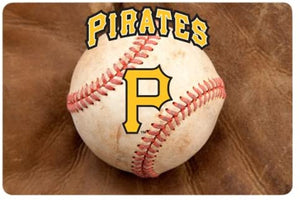 Pittsburgh Pirates Pet Bowl Mat Classic Baseball Size Large CO - GAMEWEAR