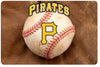 Pittsburgh Pirates Pet Bowl Mat Classic Baseball Size Large CO - GAMEWEAR
