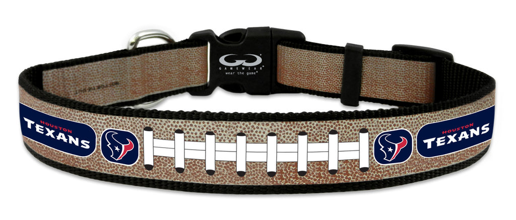 Houston Texans Pet Collar Reflective Football Size Large - Gamewear
