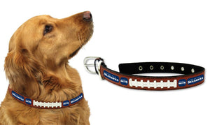 Seattle Seahawks Pet Collar Leather Classic Football Size Medium CO - Gamewear