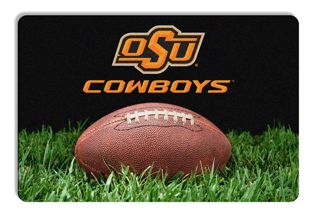 Oklahoma State Cowboys Classic Football Pet Bowl Mat - L - Gamewear