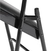 NPS® 1200 Series Premium Vinyl Upholstered Double Hinge Folding Chair, Caviar Black (Pack of 4) - National Public Seating