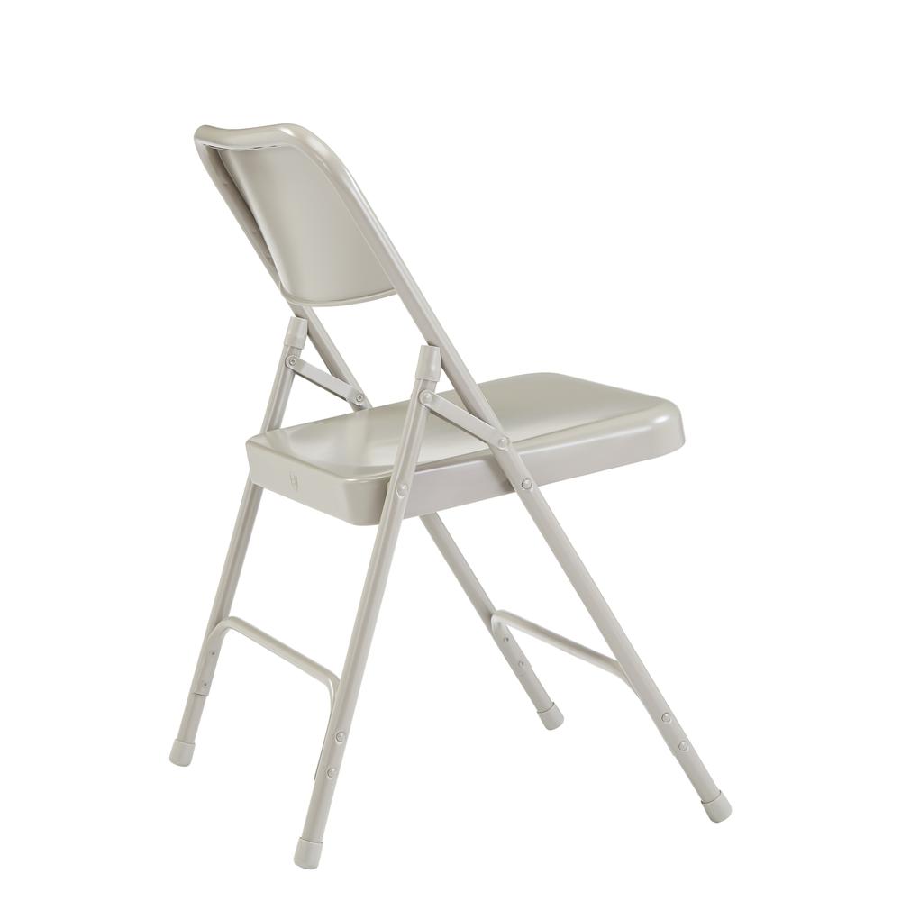 NPS® 200 Series Premium All-Steel Double Hinge Folding Chair, Grey (Pack of 4) - National Public Seating
