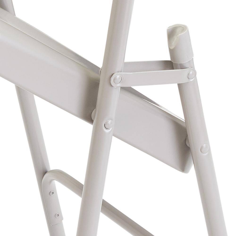 NPS® 200 Series Premium All-Steel Double Hinge Folding Chair, Grey (Pack of 4) - National Public Seating