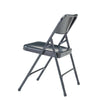 NPS® 200 Series Premium All-Steel Double Hinge Folding Chair, Char-Blue (Pack of 4) - National Public Seating