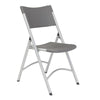 NPS® 600 Series Heavy Duty Plastic Folding Chair, Charcoal Slate (Pack of 4) - National Public Seating