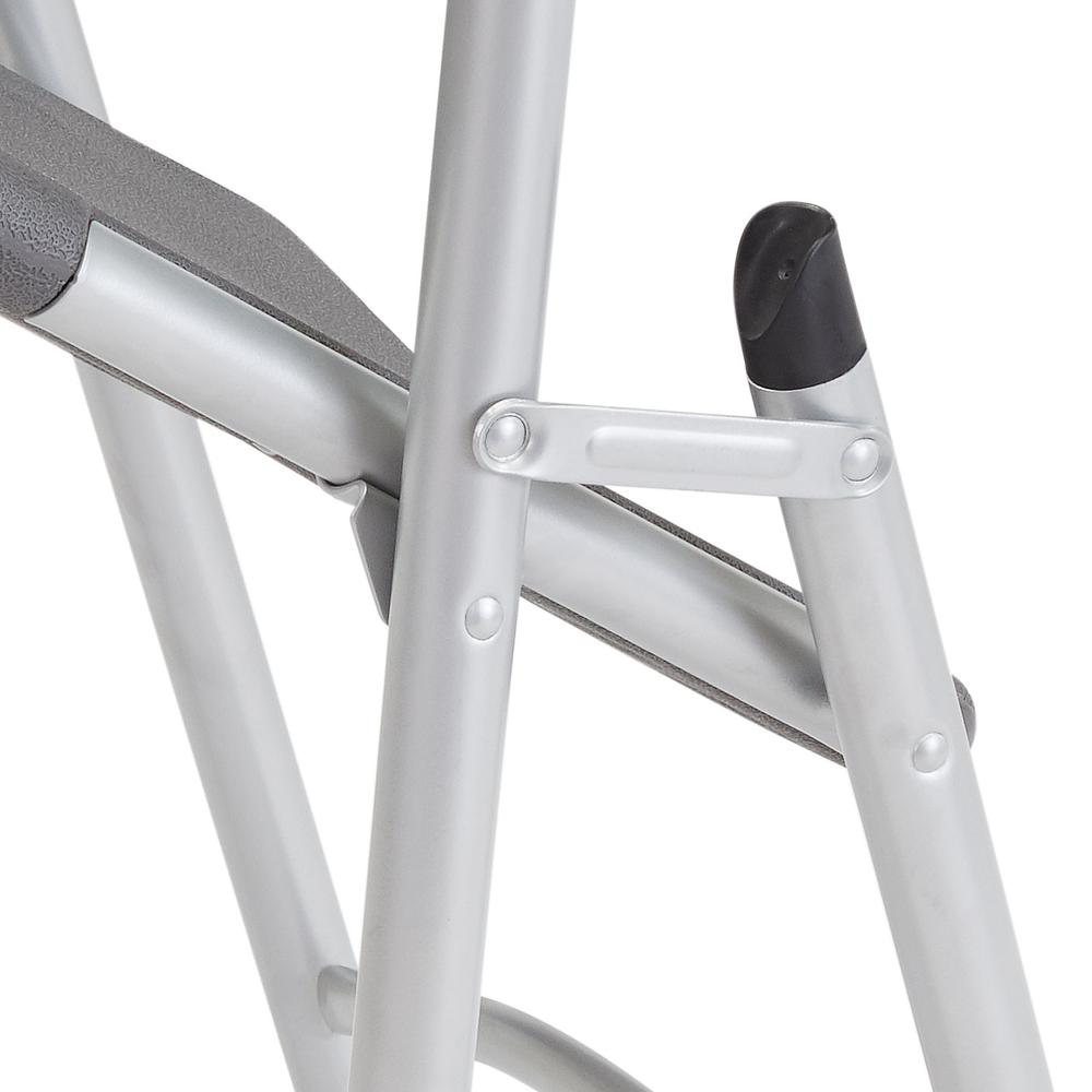 NPS® 600 Series Heavy Duty Plastic Folding Chair, Charcoal Slate (Pack of 4) - National Public Seating